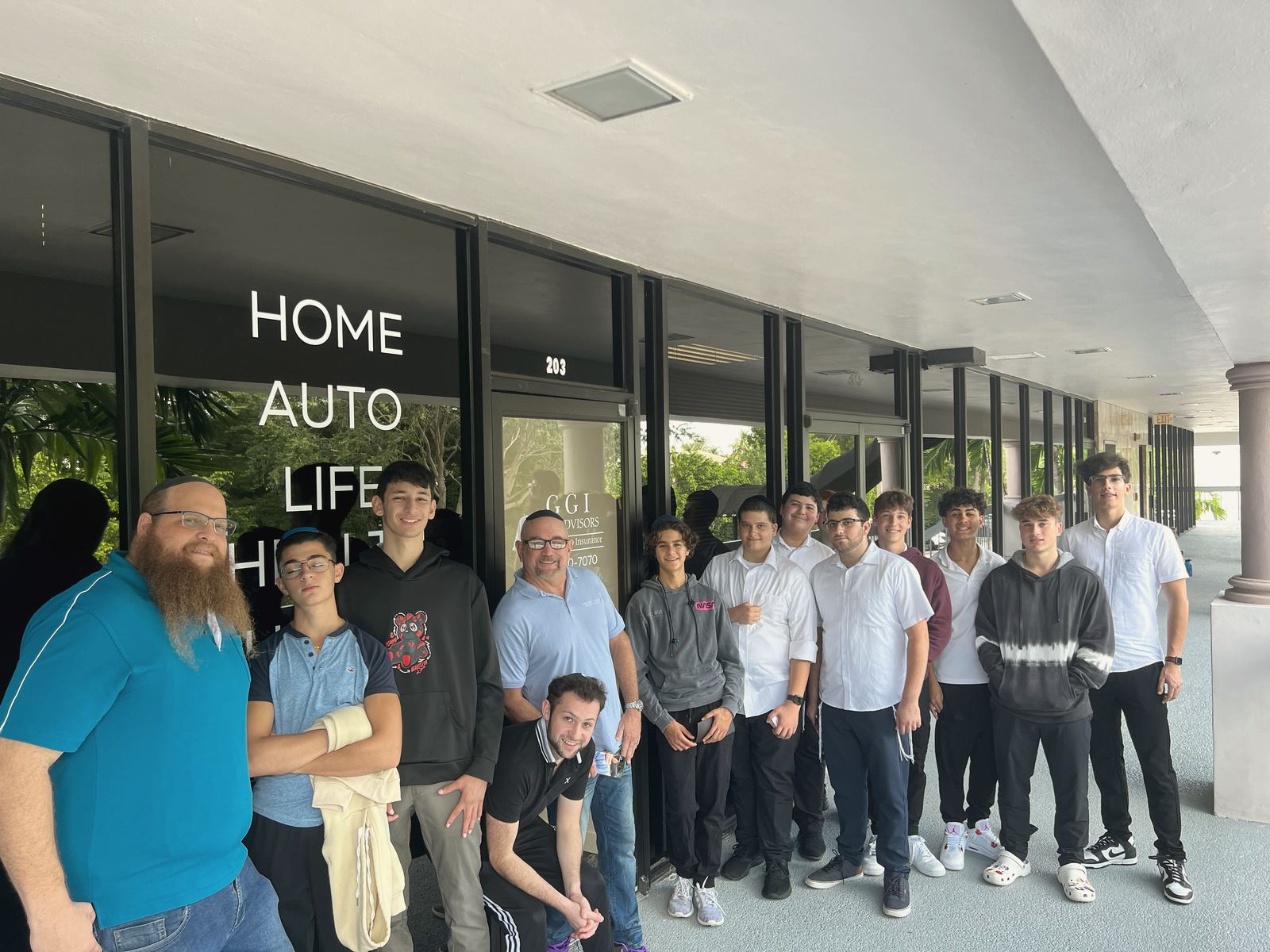 Talmidim on a career day visit